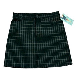Lee Riders Comfort Windowpane Skirt NWT Womens 18 Mid Rise Black Casual Office